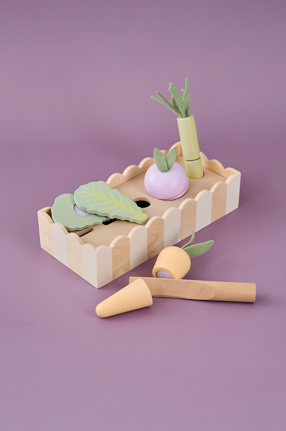 Stack & cut vegetables