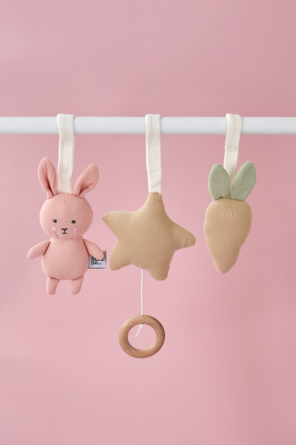 Babygymfigurer Bunny rosa 