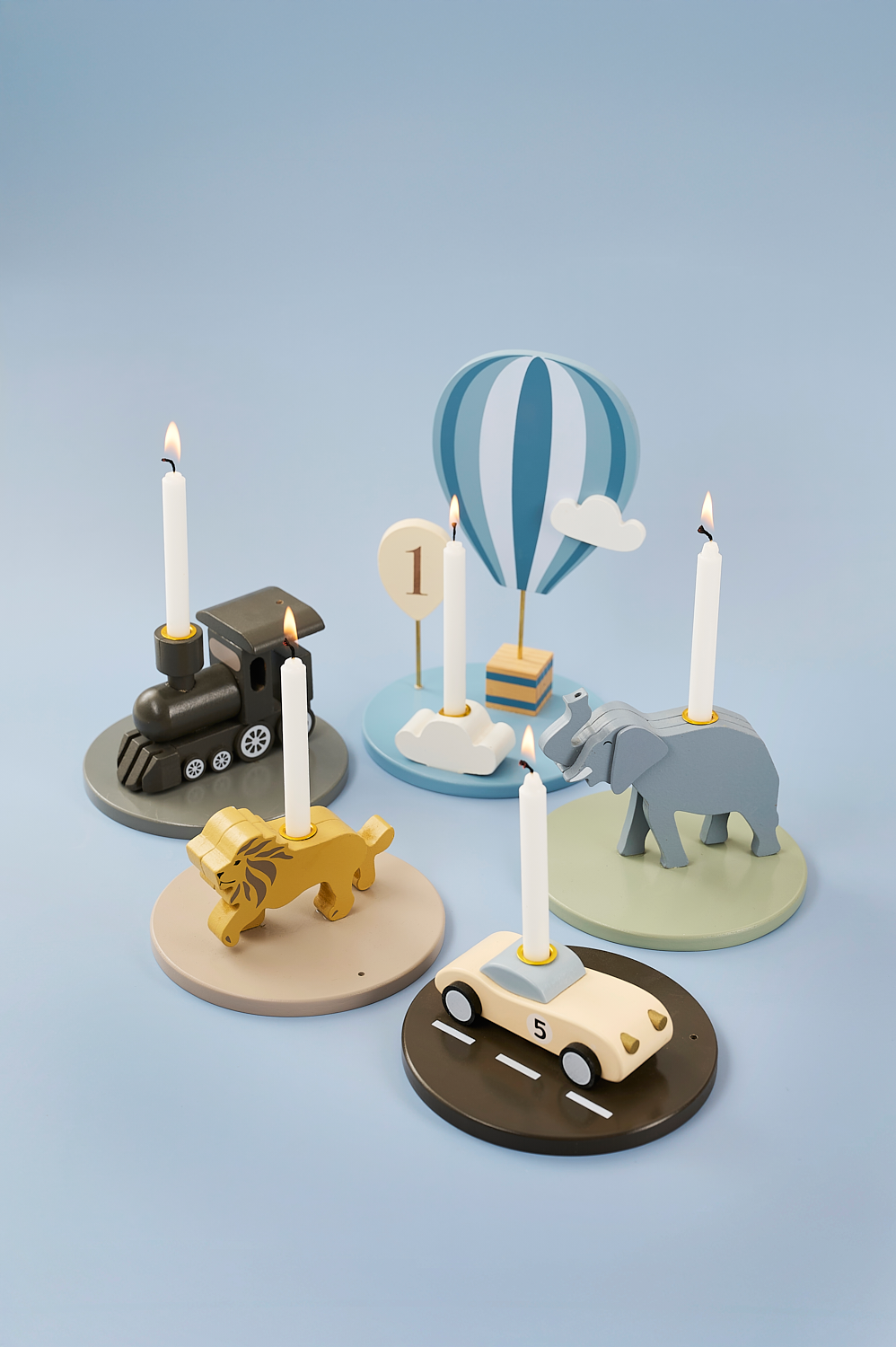 Birthday train with loctomotive