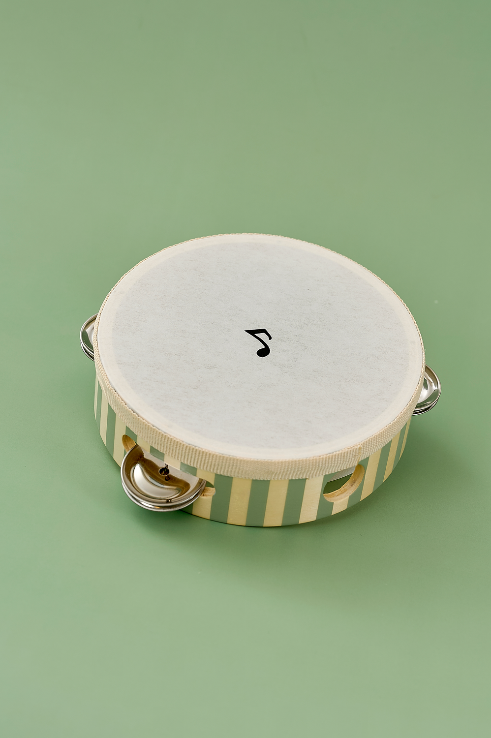 Tambourine drum green stripes