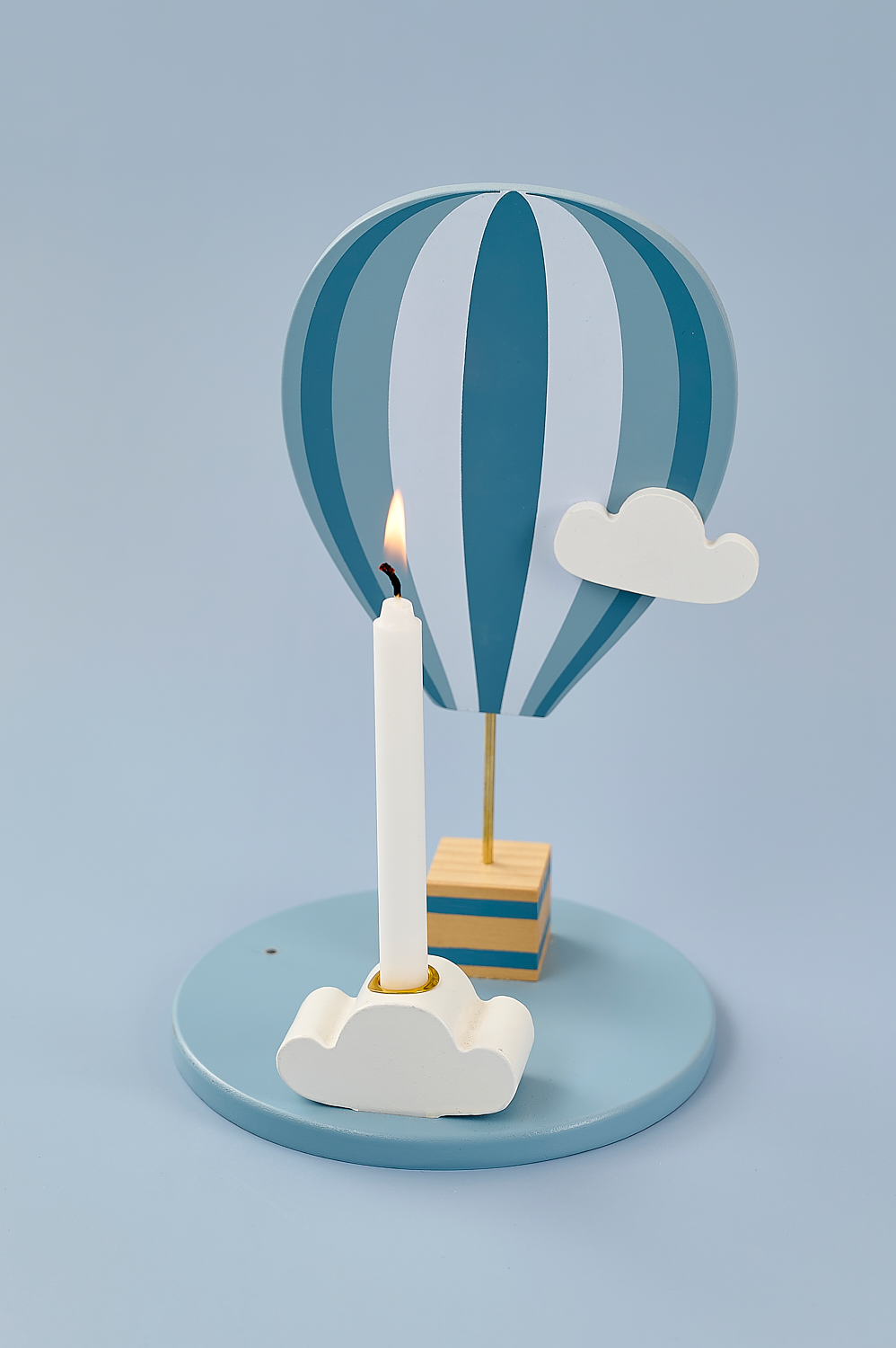 Candlestick air balloon blue