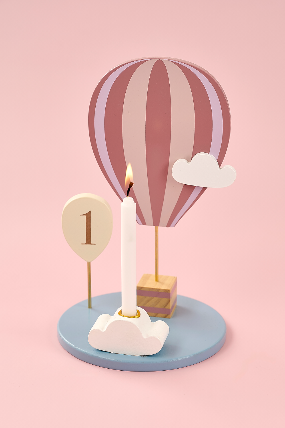 Candlestick air balloon pink