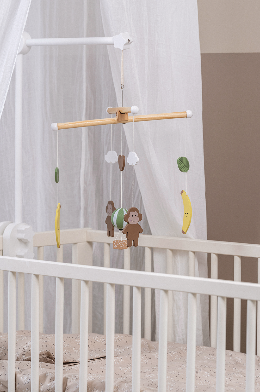 Wooden mobile Monkey