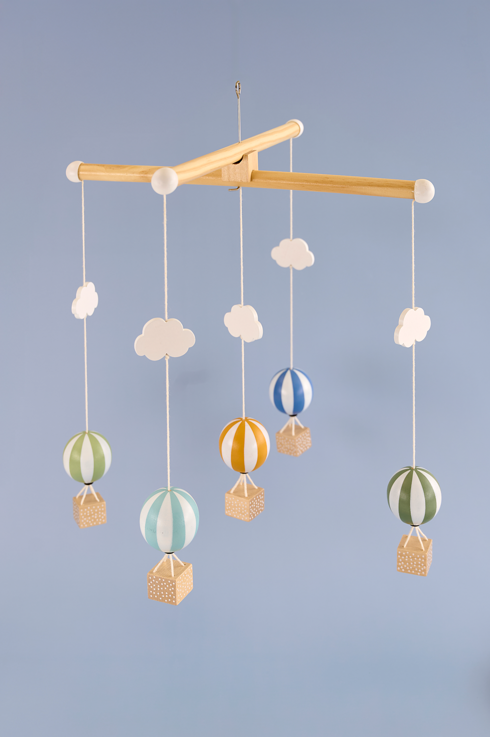 Wooden mobile air ballon