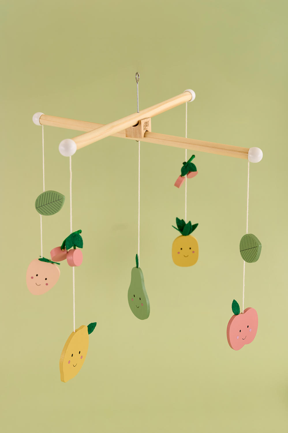 Wooden mobile fruits