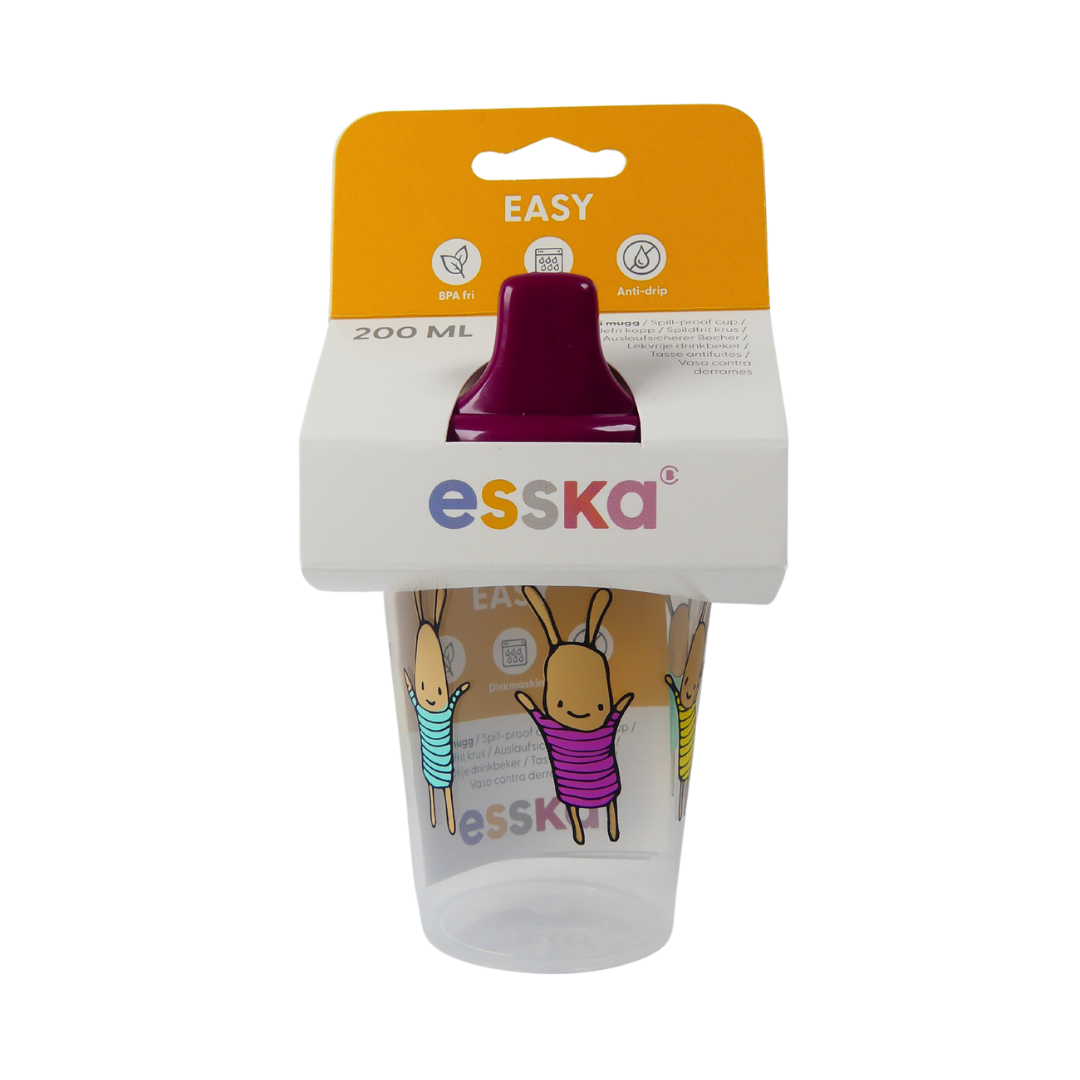 EASY Spillfri Mugg 200ml Lila, kartong 6