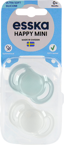 HAPPY MINI 0+m Silikon Mint Breeze/Cloud, kartong 40