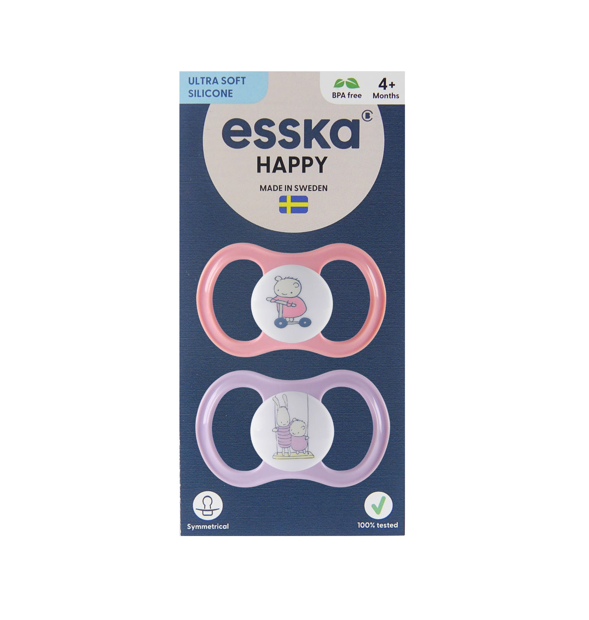 HAPPY Silikon Rosa, kartong 15